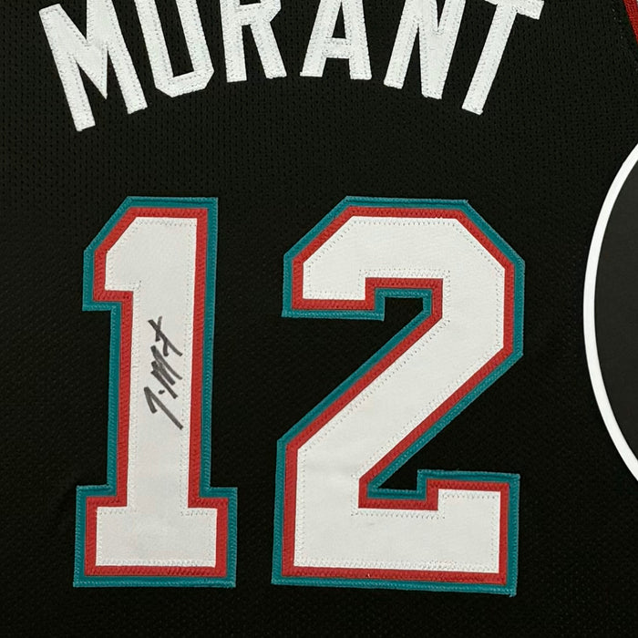 Ja Morant Signed Memphis Grizzlies Vertical Custom Framed Basketball Jersey