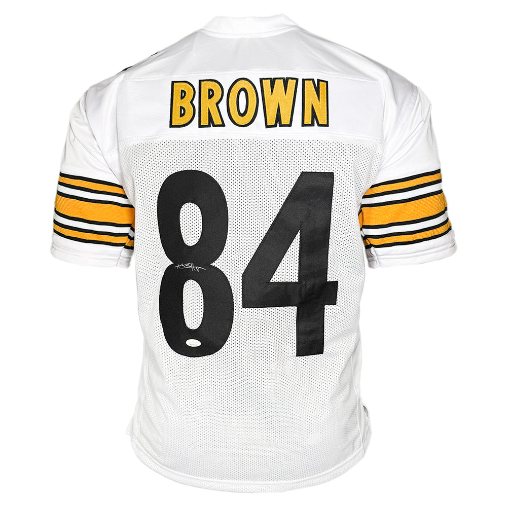 Antonio Brown Signed Pittsburgh White Football Jersey (JSA)