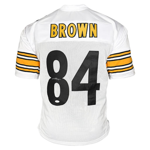 Antonio Brown Signed Pittsburgh White Football Jersey (JSA)