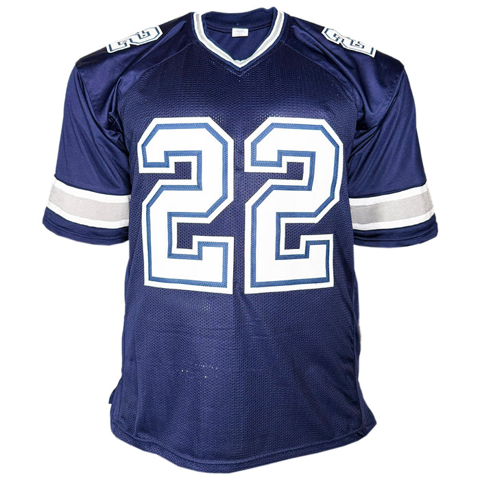 Emmitt Smith Signed Dallas Blue Football Jersey (JSA)