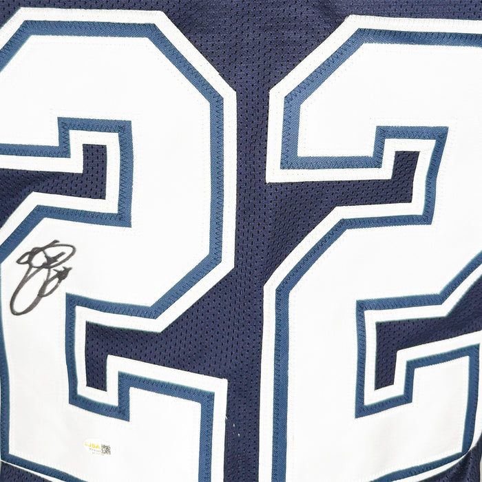 Emmitt Smith Signed Dallas Blue Football Jersey (JSA)