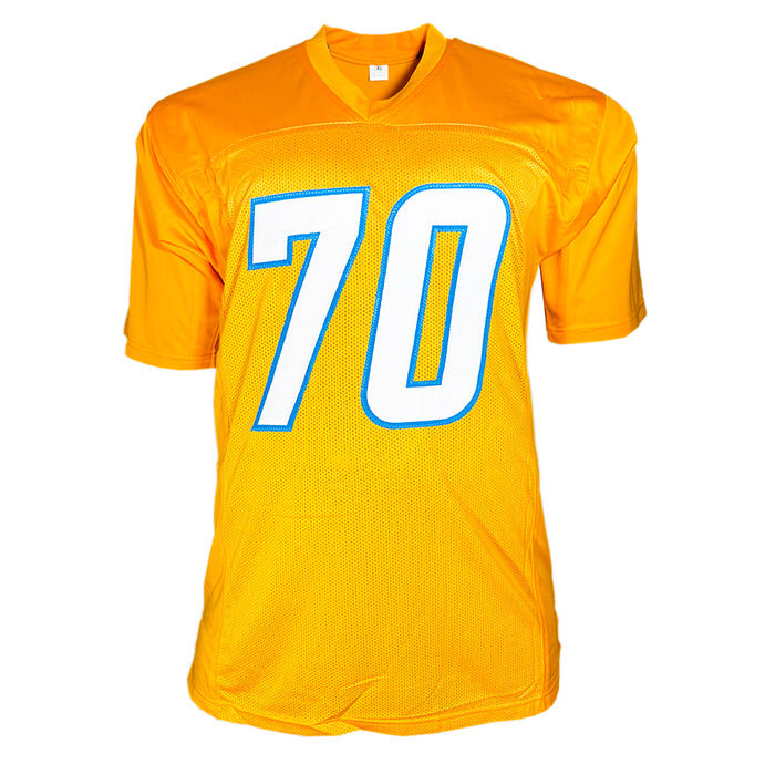 Rashawn Slater Signed Los Angeles Yellow Football Jersey (Beckett)