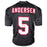 Morten Andersen Signed HOF 2017 Inscription Atlanta Black Football Jersey (JSA)