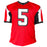 Morten Andersen Signed HOF 2017 Inscription Atlanta Red Football Jersey (JSA)