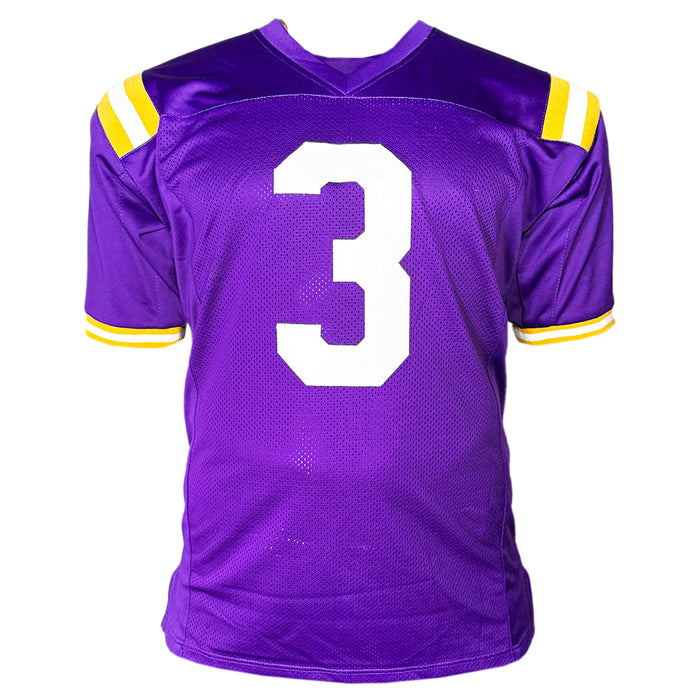 Craig Davis Signed LSU College Purple Football Jersey (JSA)