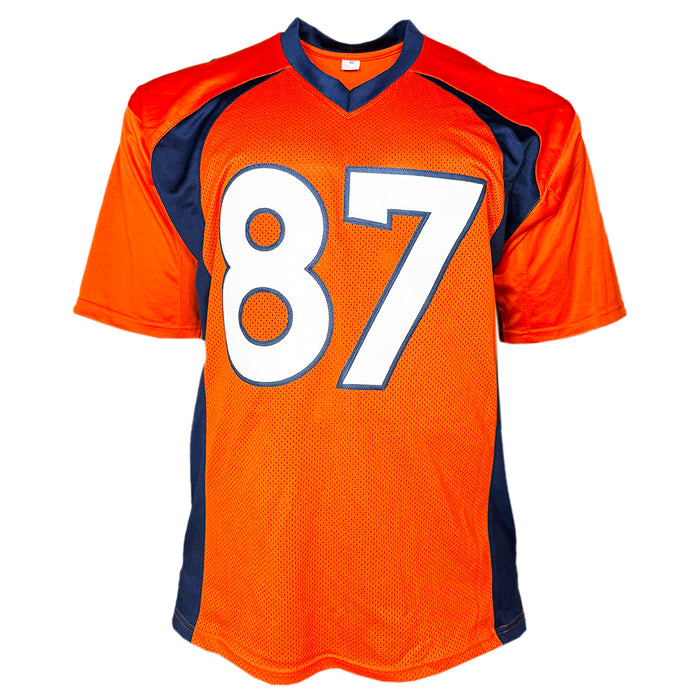 Ed McCaffrey Signed Denver Orange Football Jersey (Beckett)