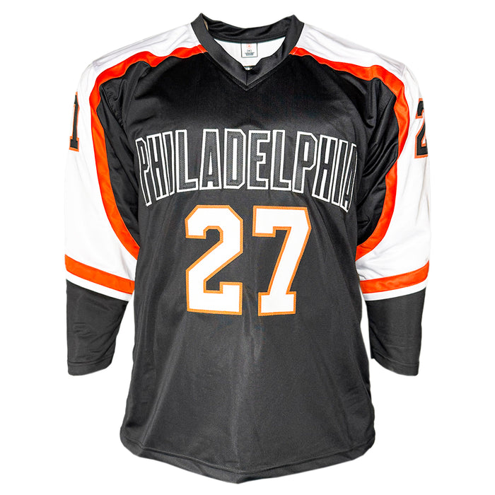 Reggie Leach Signed Philadelphia Black Hockey Jersey (JSA)