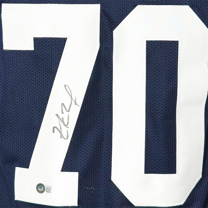 Zack Martin Signed Dallas Thanksgiving Football Jersey (Beckett)