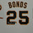 Barry Bonds Signed Authentic Giants Custom Suede Matte Framed Baseball Jersey