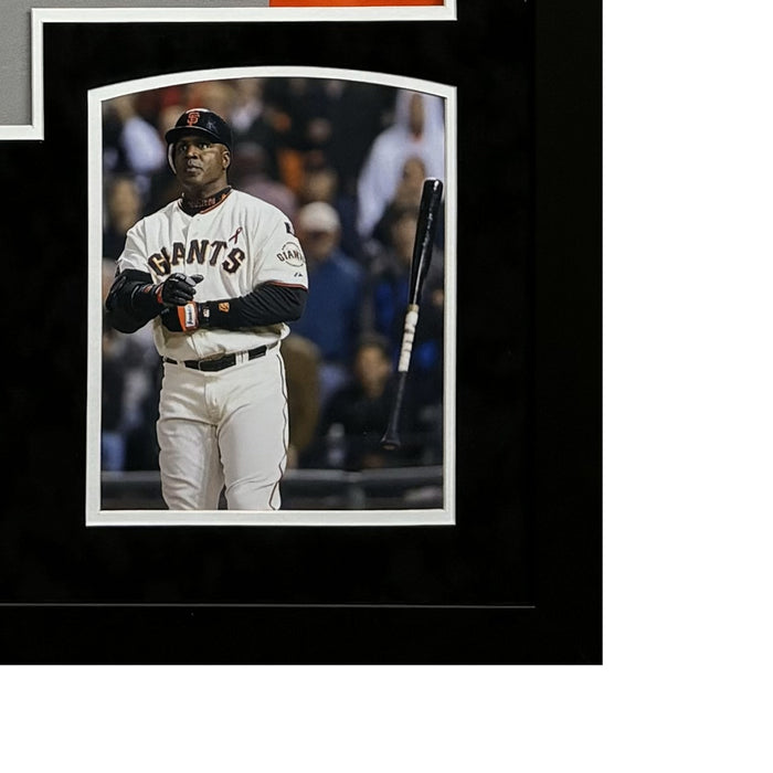 Barry Bonds Signed Authentic Giants Custom Suede Matte Framed Baseball Jersey
