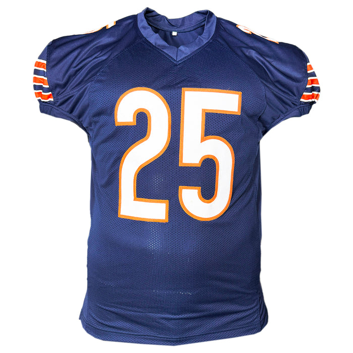 Kyle Monangai Signed Chicago Navy Game Style Football Jersey (PSA)