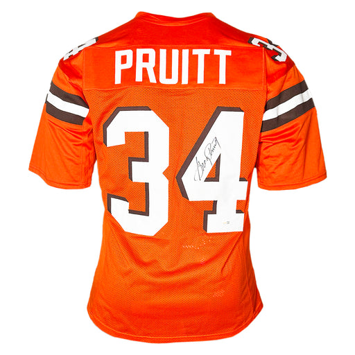 Greg Pruitt Signed Cleveland Orange Football Jersey (JSA)