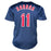 Toby Harrah Signed Cleveland Blue Baseball Jersey (JSA)