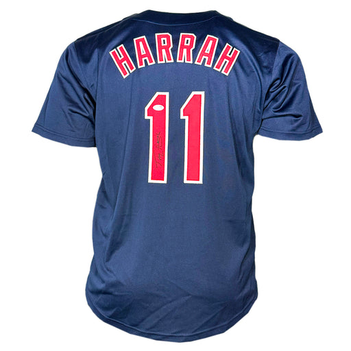 Toby Harrah Signed Cleveland Blue Baseball Jersey (JSA)