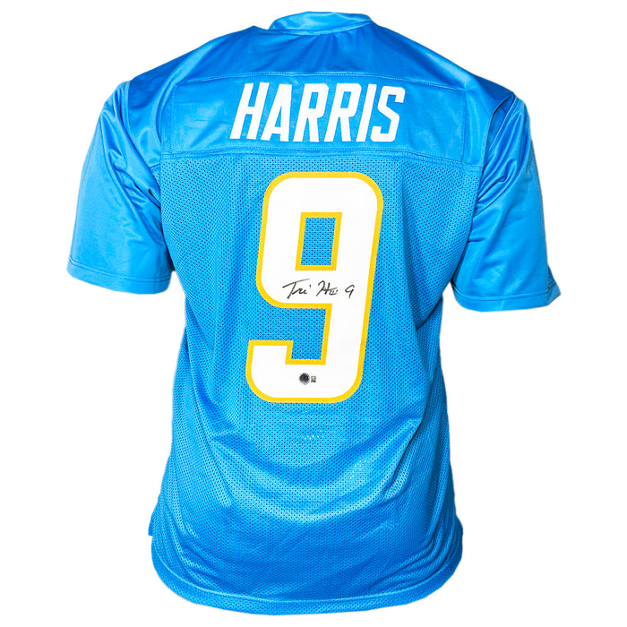 Tre Harris Signed Los Angeles Light Blue Football Jersey (Beckett)