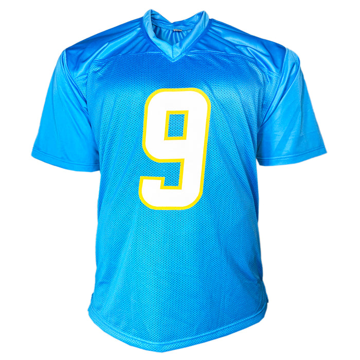 Tre Harris Signed Los Angeles Light Blue Football Jersey (Beckett)