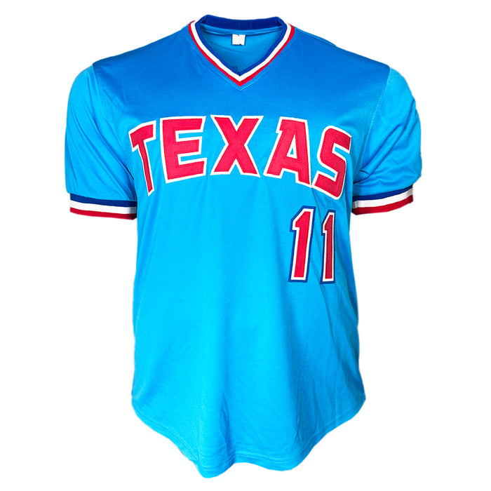 Toby Harrah Signed Texas Blue Baseball Jersey (JSA)
