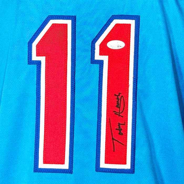 Toby Harrah Signed Texas Blue Baseball Jersey (JSA)
