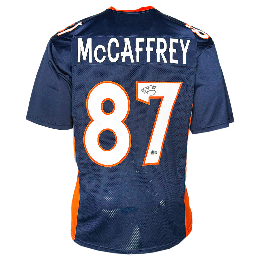 Ed McCaffrey Signed Denver Navy Football Jersey (Beckett)
