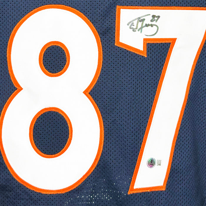 Ed McCaffrey Signed Denver Navy Football Jersey (Beckett)
