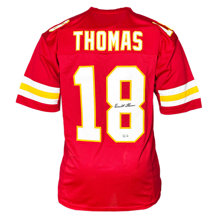 Emmitt Thomas Signed Kansas City Red Football Jersey (Beckett)