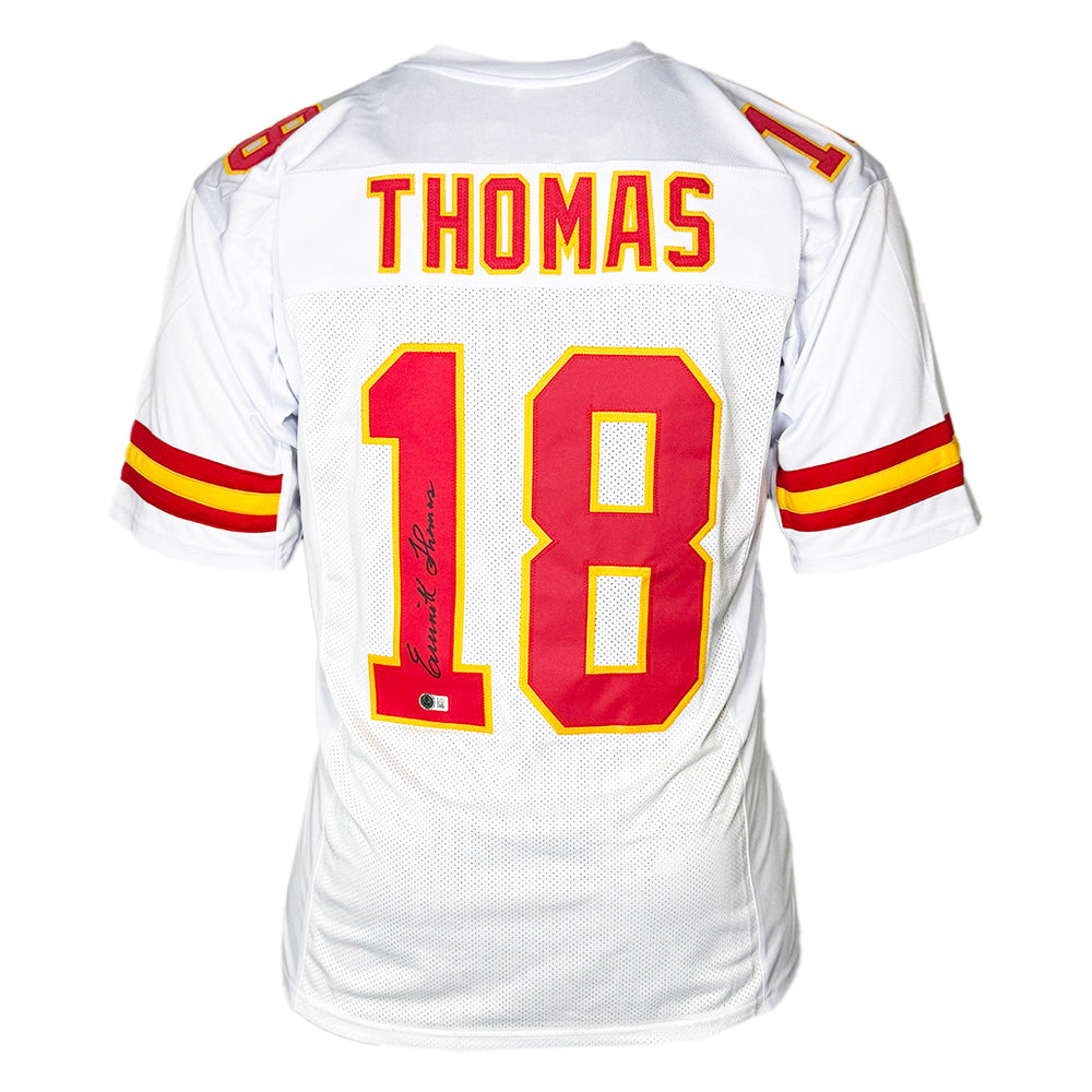 Emmitt Thomas Signed Kansas City White Football Jersey (Beckett)