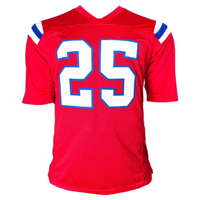 Marcus Jones Signed New England Red Football Jersey (Beckett)