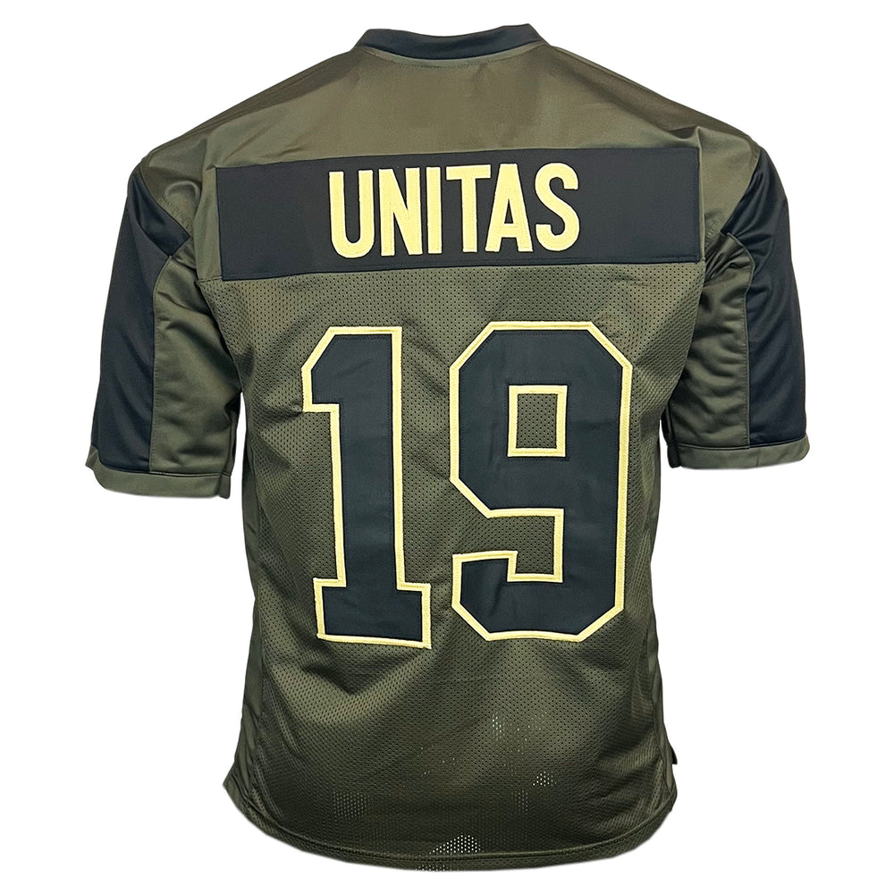 Johnny Unitas Unsigned Salute to Service Football Jersey