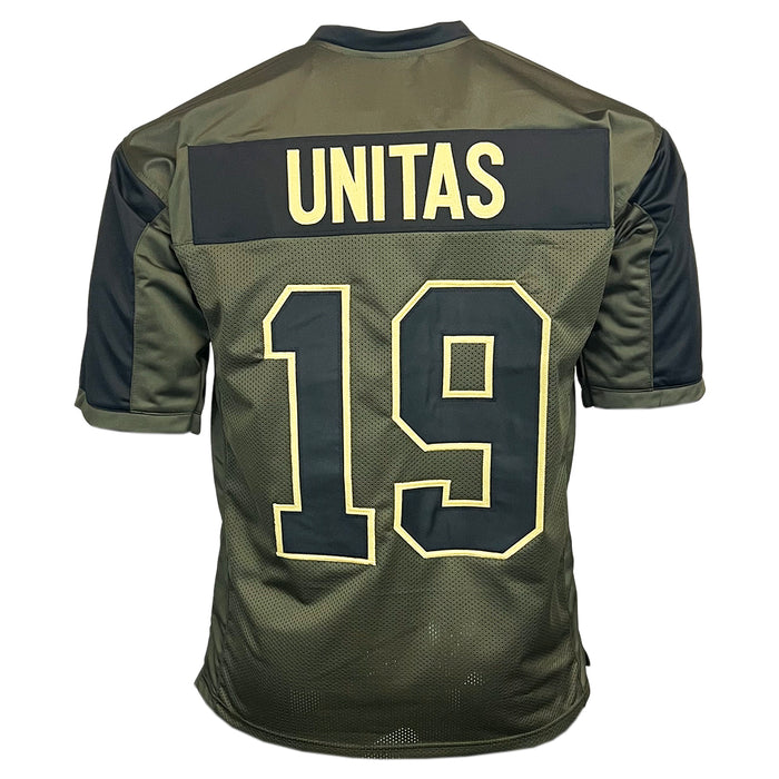Johnny Unitas Unsigned Salute to Service Football Jersey