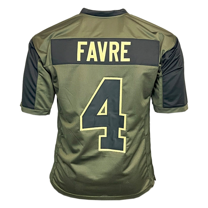 Brett Favre Unsigned Salute to Service Football Jersey