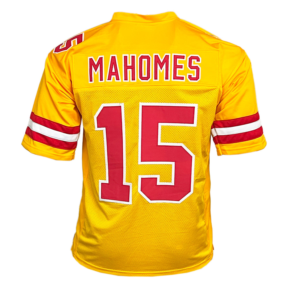 Patrick Mahomes Unsigned Kansas City Yellow Large Football Jersey