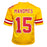 Patrick Mahomes Unsigned Kansas City Yellow Large Football Jersey