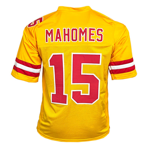 Patrick Mahomes Unsigned Kansas City Yellow Large Football Jersey