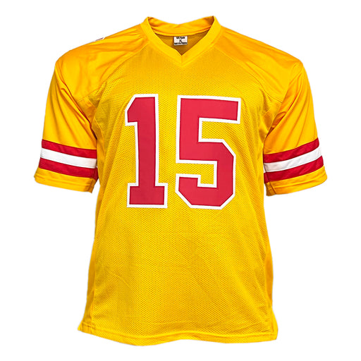 Patrick Mahomes Unsigned Kansas City Yellow Large Football Jersey
