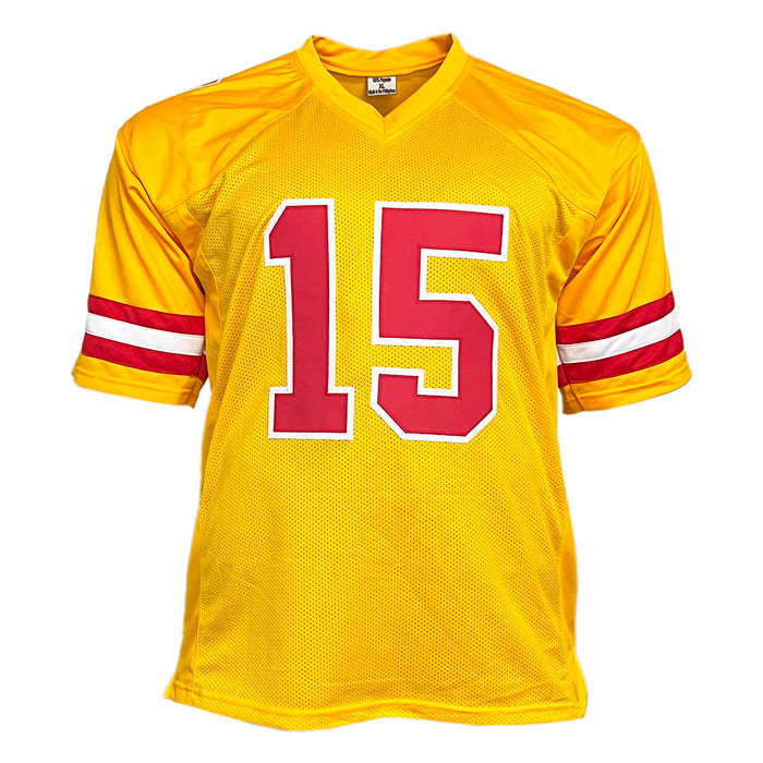 Patrick Mahomes Unsigned Kansas City Yellow Large Football Jersey