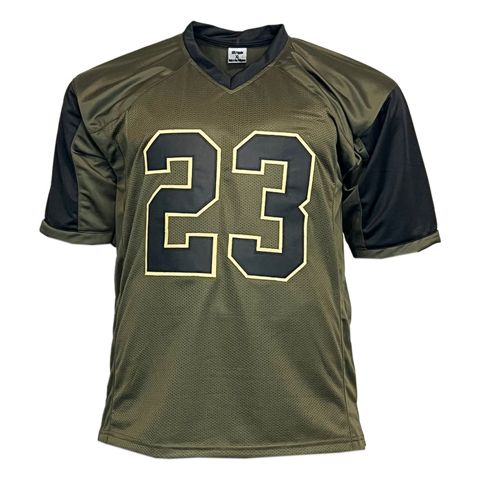 Christian McCaffrey Unsigned Salute to Service Football Jersey