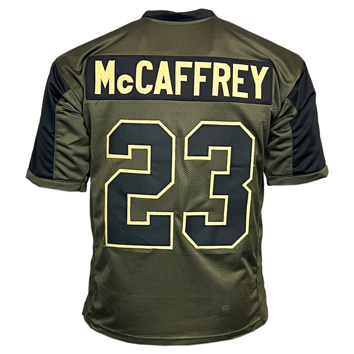 Christian McCaffrey Unsigned Salute to Service Football Jersey