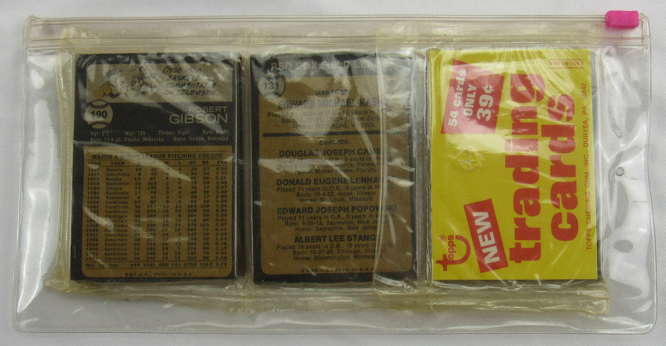 1973 Topps Baseball Card Rack Pack - Carl Yastrzemski/Jim Palmer on Top - Read Notes