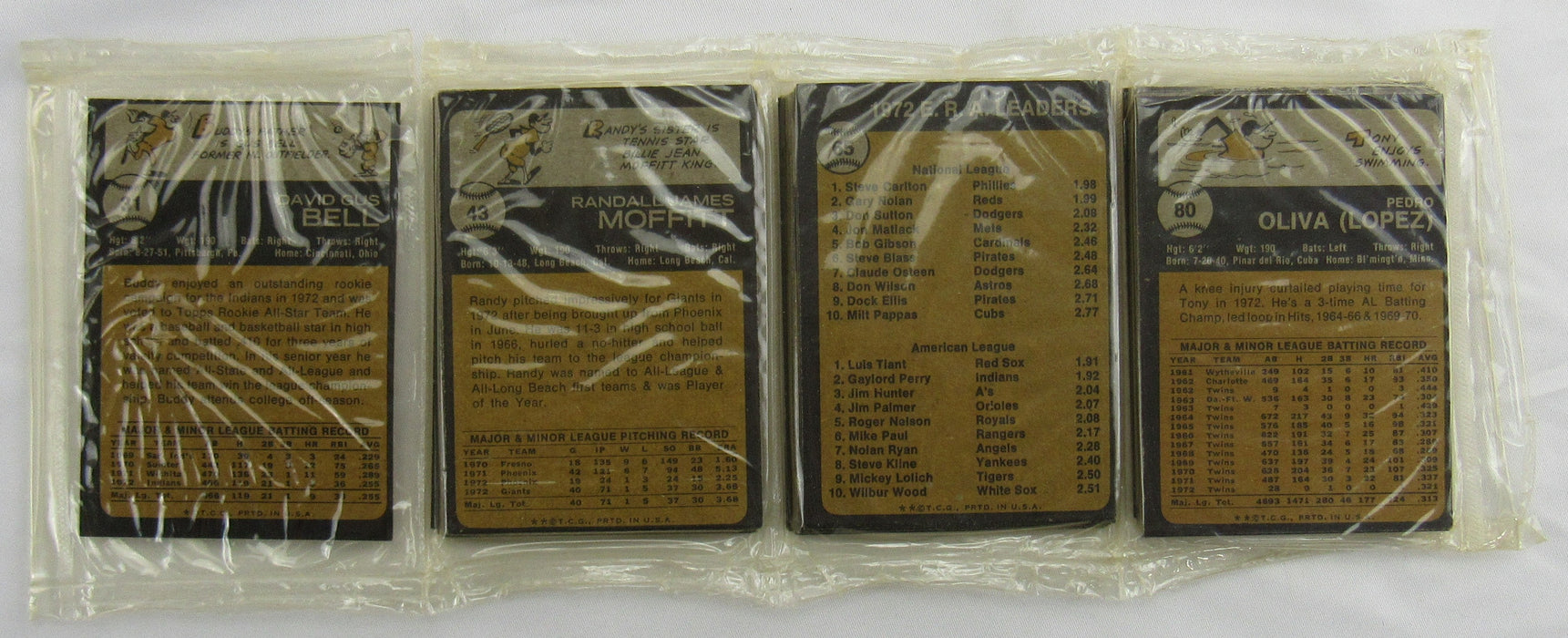 1973 Topps Baseball Card Rack Pack - Steve Garvey on Top - Read Notes