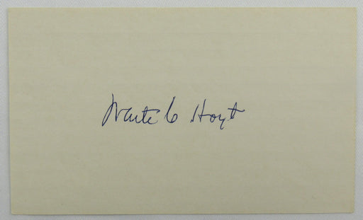 Waite Hoyt Signed Index Card JSA EE98576