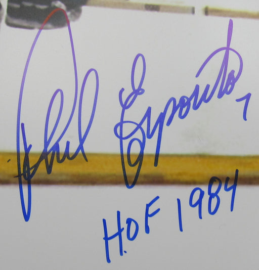 Phil Esposito Signed w/ HOF Insc 16x20 Photo JSA Certified