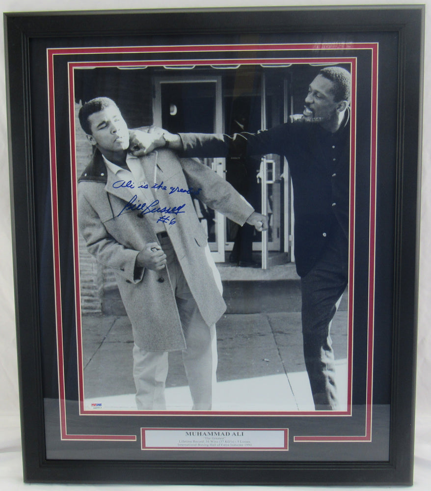 Bill Russell Signed Framed 16x20 Photo w/ Insc JSA LOA
