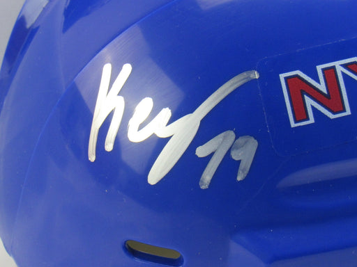 Jimmy Vesey Adam Fox K'Andre Miller Signed Rangers Blue Mini Helmet Lot Fanatics & JSA Certified