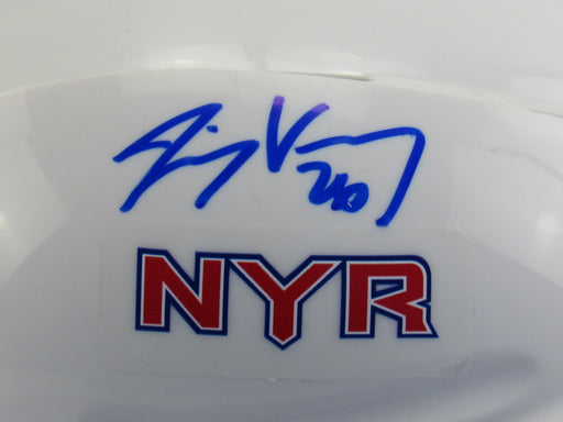 Jimmy Vesey Adam Fox K'Andre Miller Signed Rangers White Mini Helmet Lot Fanatics & JSA Certified