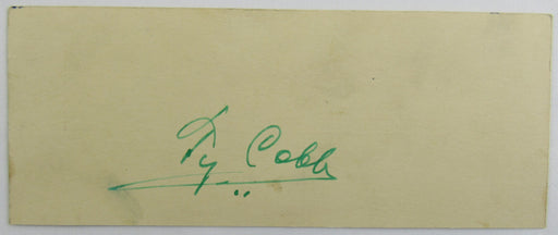 Ty Cobb Signed 2.5x5.5 Cut Signature JSA LOA YY43236