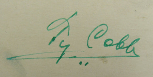 Ty Cobb Signed 2.5x5.5 Cut Signature JSA LOA YY43236