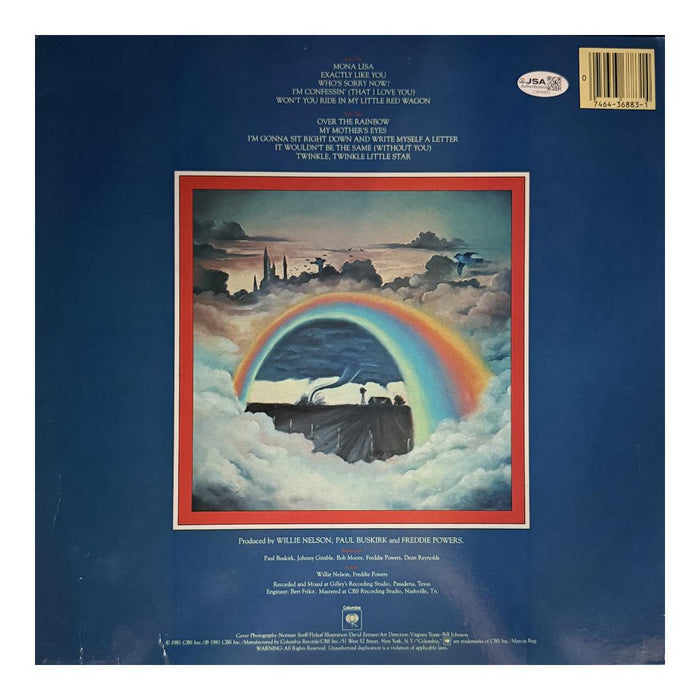 Willie Nelson Signed Somewhere Over The Rainbow Vinyl Record (JSA)