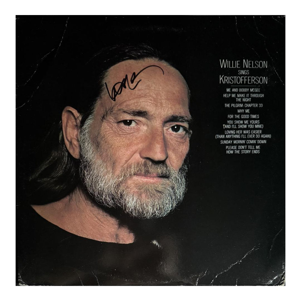 Willie Nelson Signed Willie Nelson Sings Kristofferson Vinyl Record (JSA)