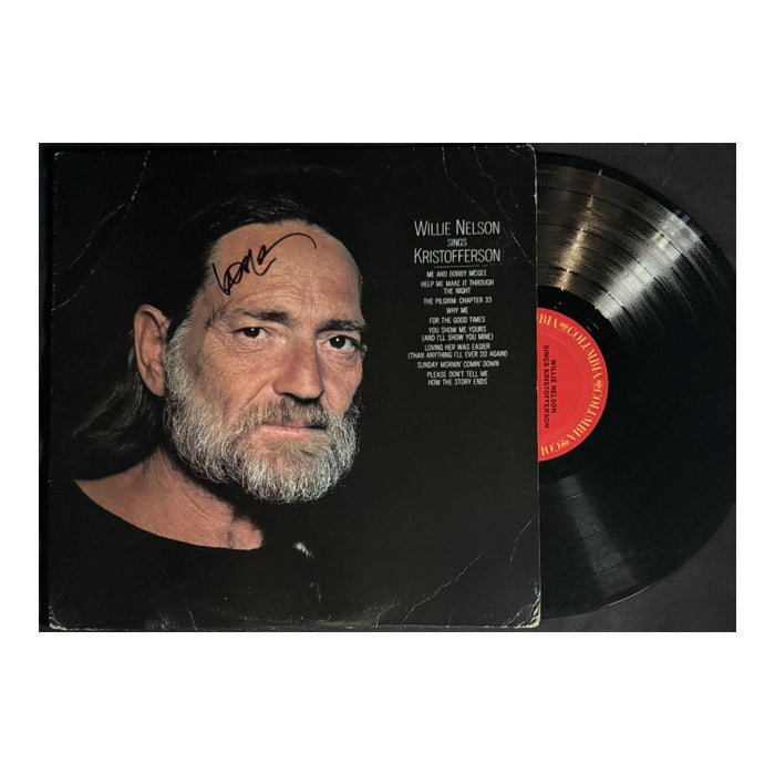 Willie Nelson Signed Willie Nelson Sings Kristofferson Vinyl Record (JSA)