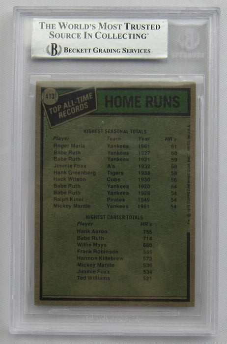 1979 Topps Roger Maris Signed Beckett Encapsulated Baseball Card